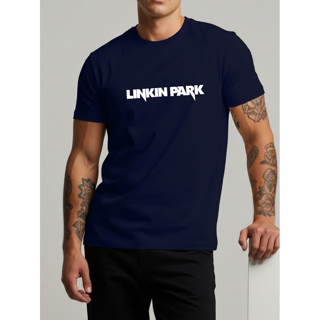 Camiseta Linkin Park Masculina Banda Rock Basica Estampada Algodão Blusa