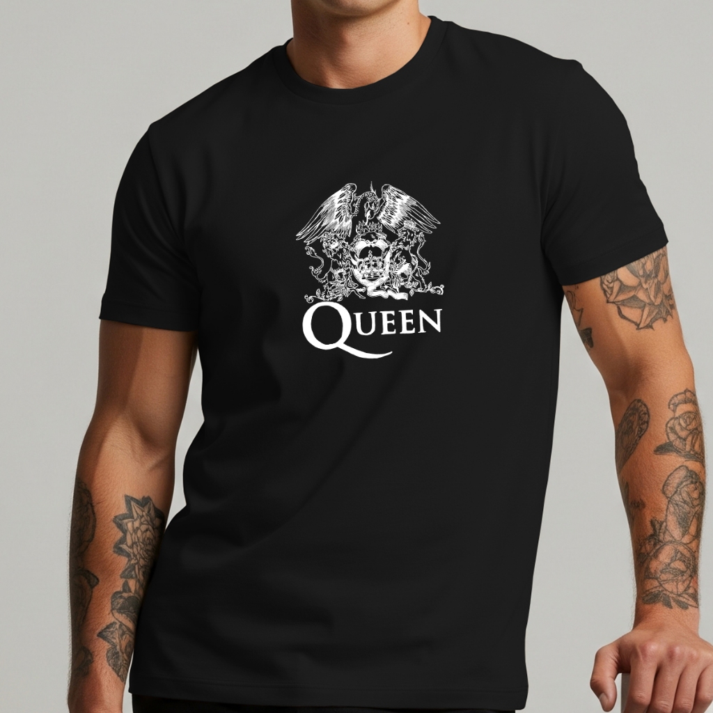 Camiseta Masculina Algodao Queen Banda Rock Blusa T-Shirt Streetwear Básica