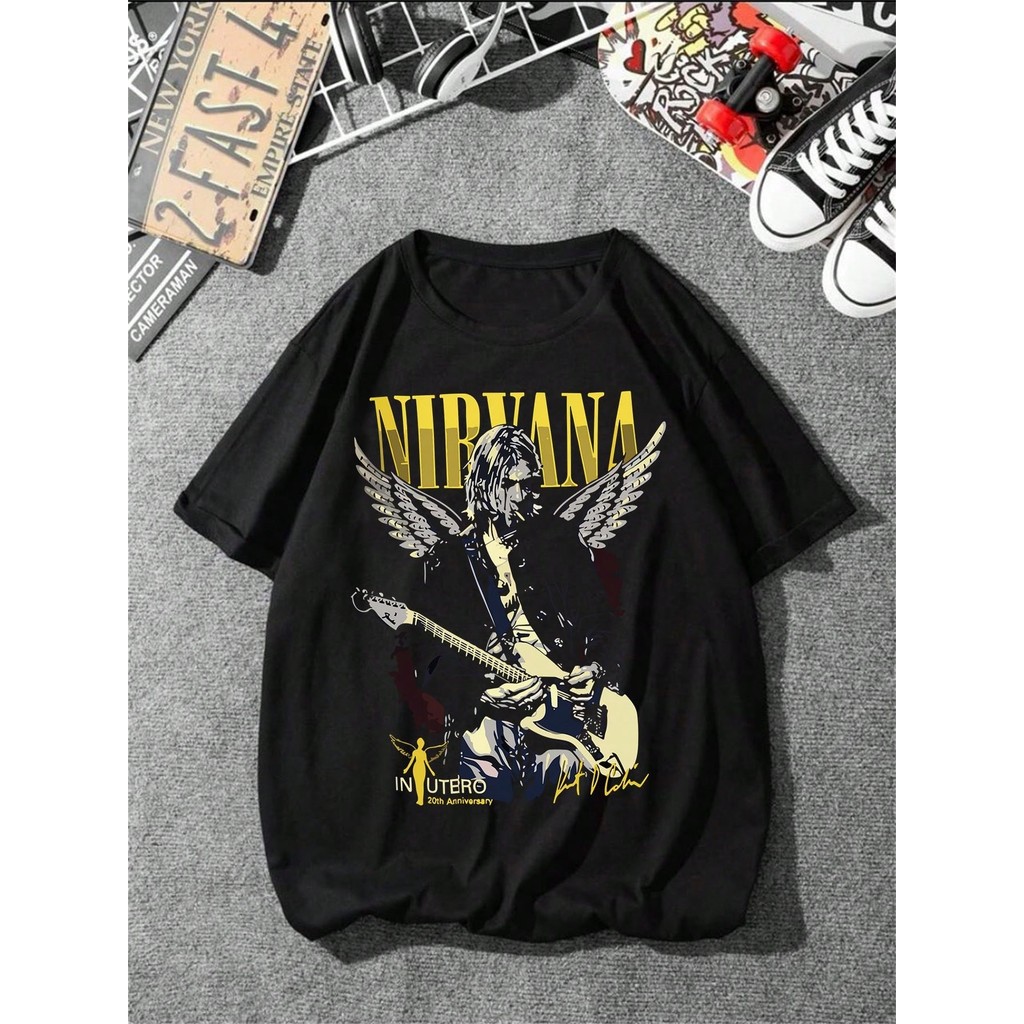 Camiseta Básica Banda Rock Nirvana Unissex 100% Lançamento