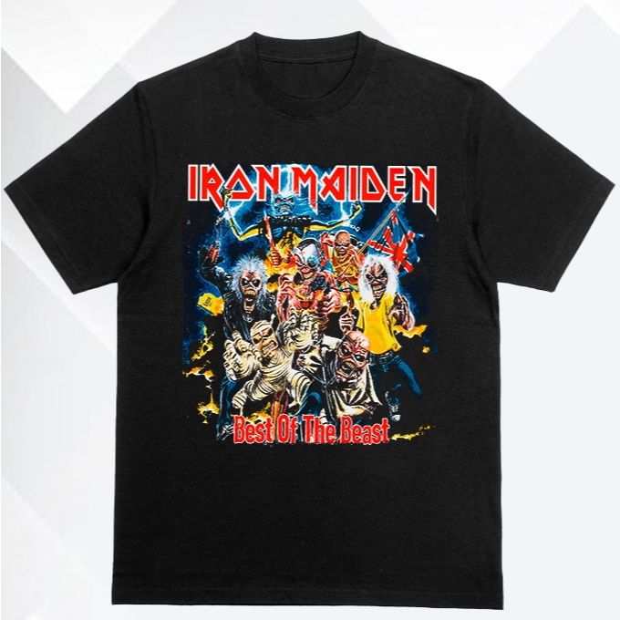 Camiseta Iron Maiden Banda Camisa Básica Algodão Rock Premium Varias Estampas Plus Size
