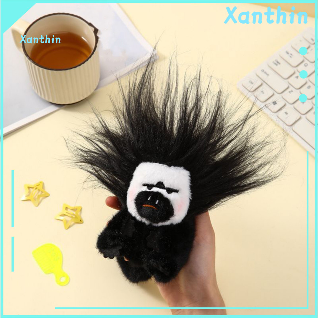 Plush Monkey Ornament Pendant Keychain Cute White-faced – Soft Skin-friendly Backpack Charm Unique Funny Doll Quirky f