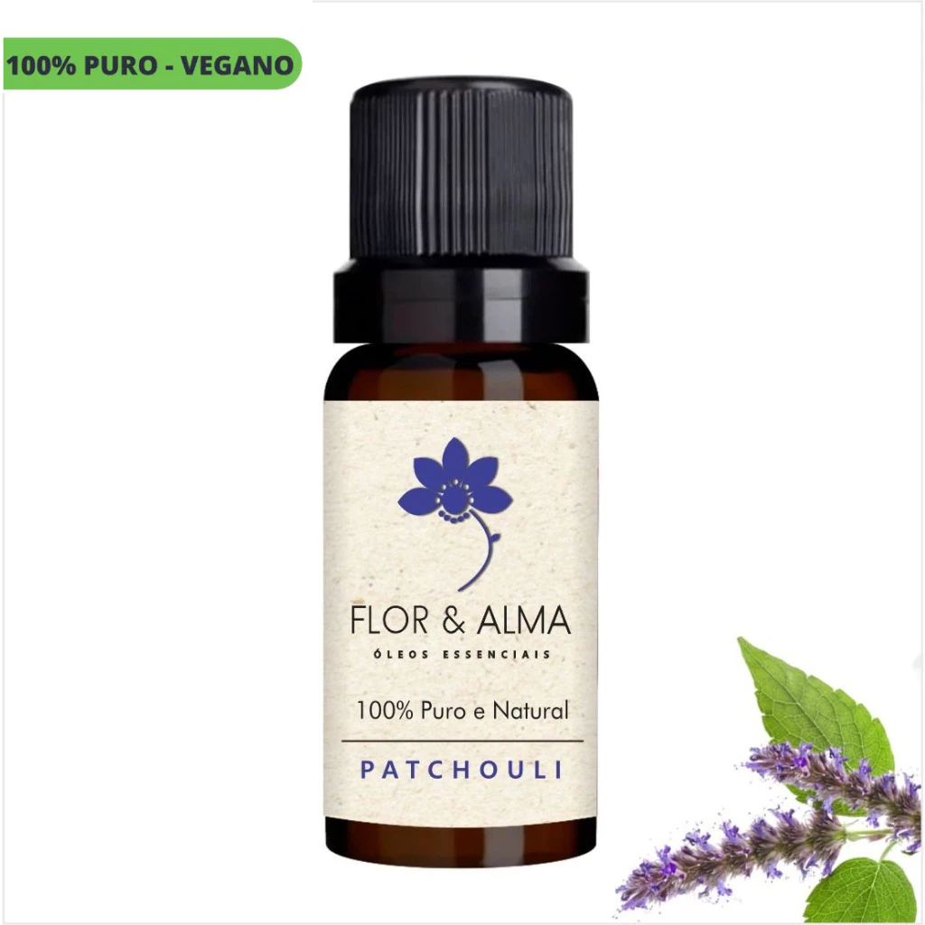 Óleo Essencial Patchouli Puro e Natural 10ml