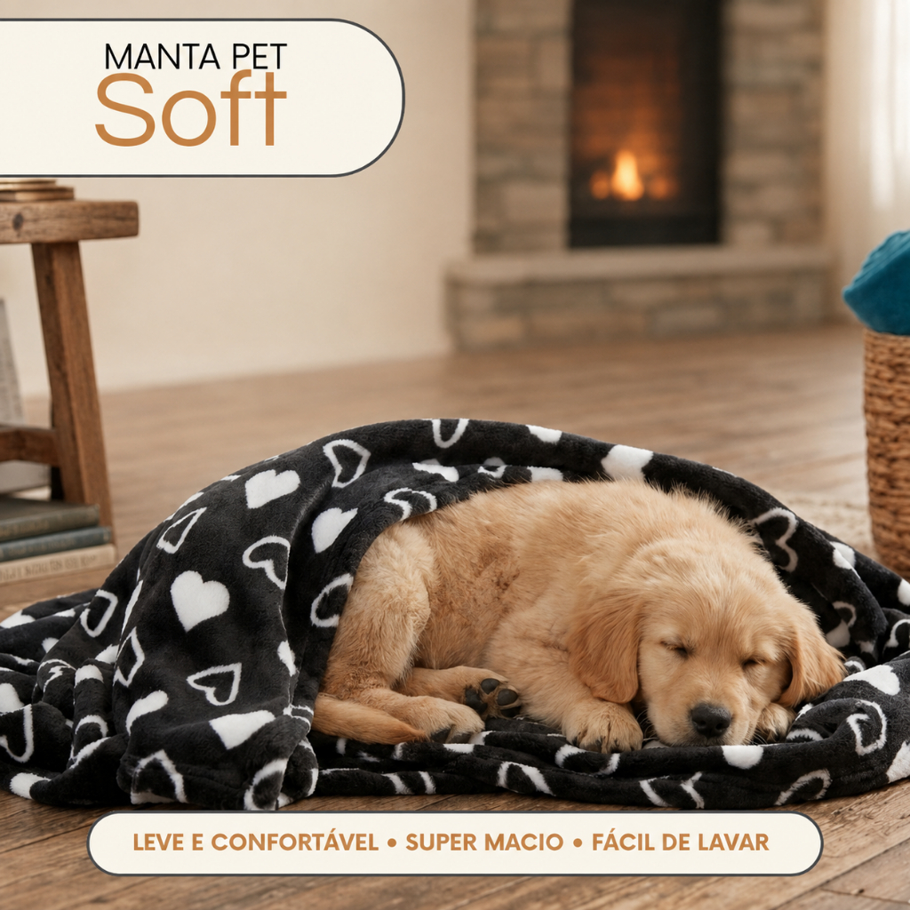 Manta Cobertor Pet 100x90cm Soft Macio Mantinha Confortável Pra Cachorro e Gato Manta Fofinha Varias Cores Sortidas