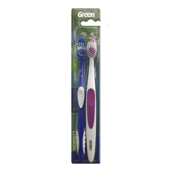 Escova Dental Green Home & Office Macia  com 2 Unidades