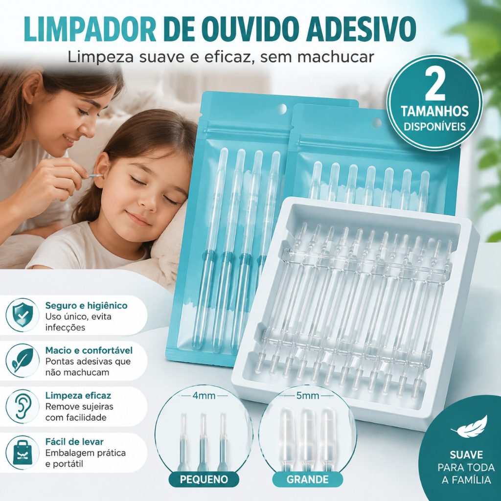 Disposable Sticky Ear Swabs Individually Wrapped For Travel Office Home Use Soft Flexible Rod Gentle On Sensitive Ears