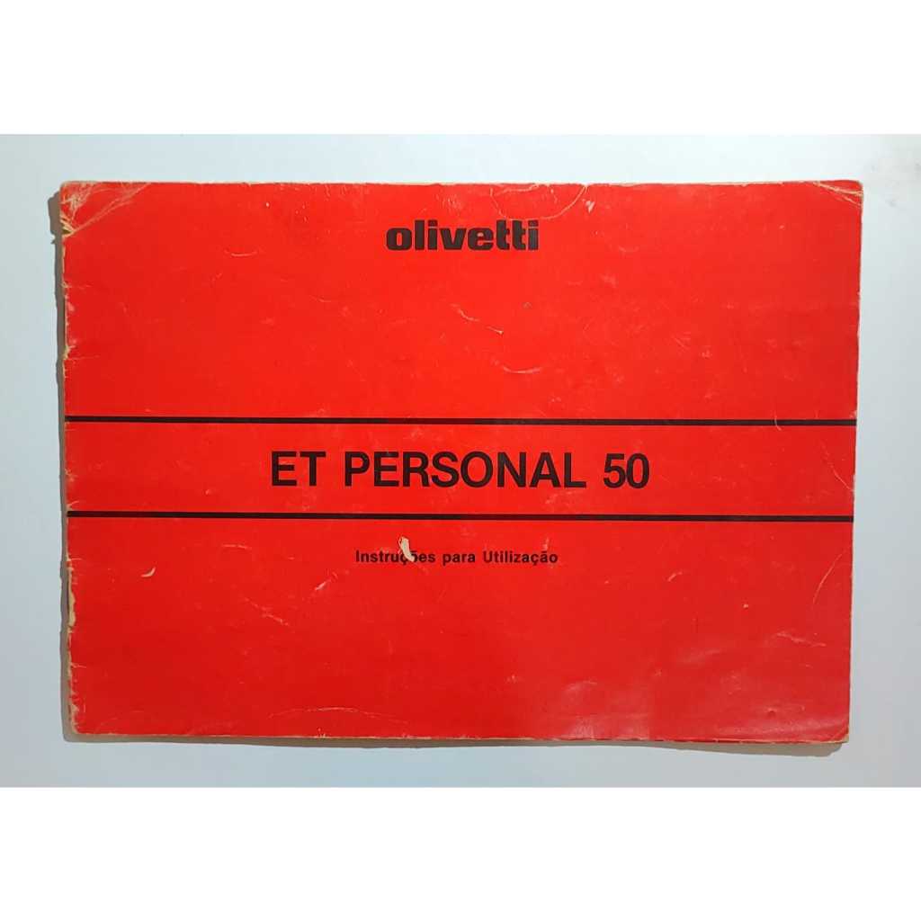 Manual Original Olivetti ET Personal 50 Instruções De Utilização