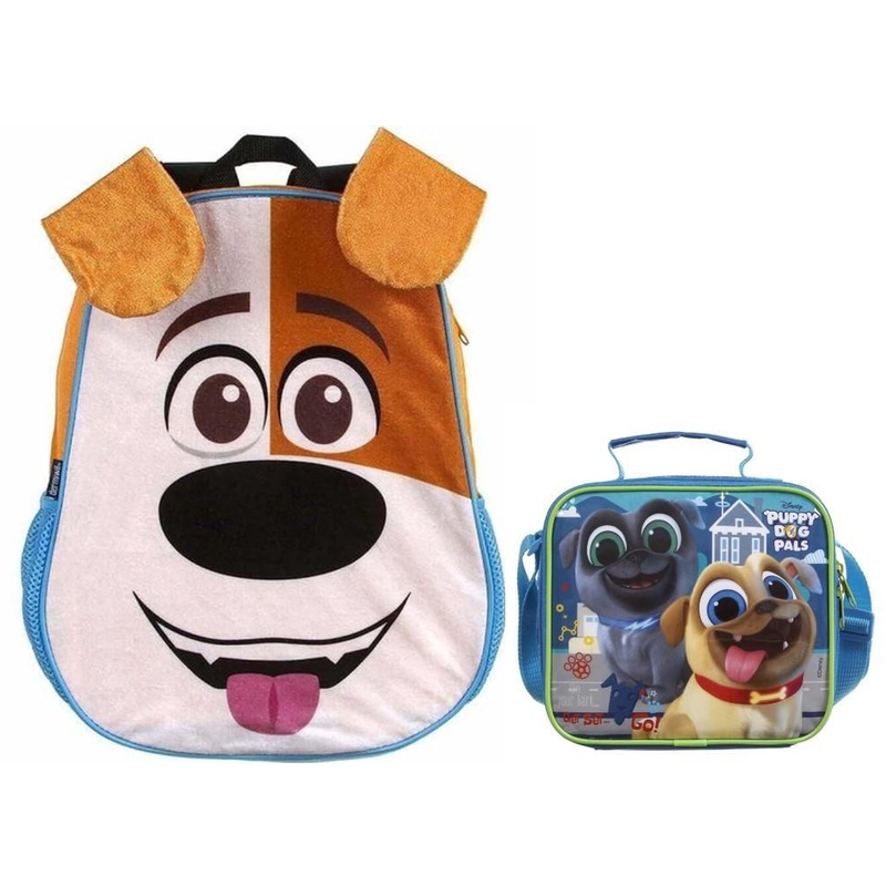 Kit Conjunto Escolar Puppy Dog Mochila De Costas + Lancheira Térmica