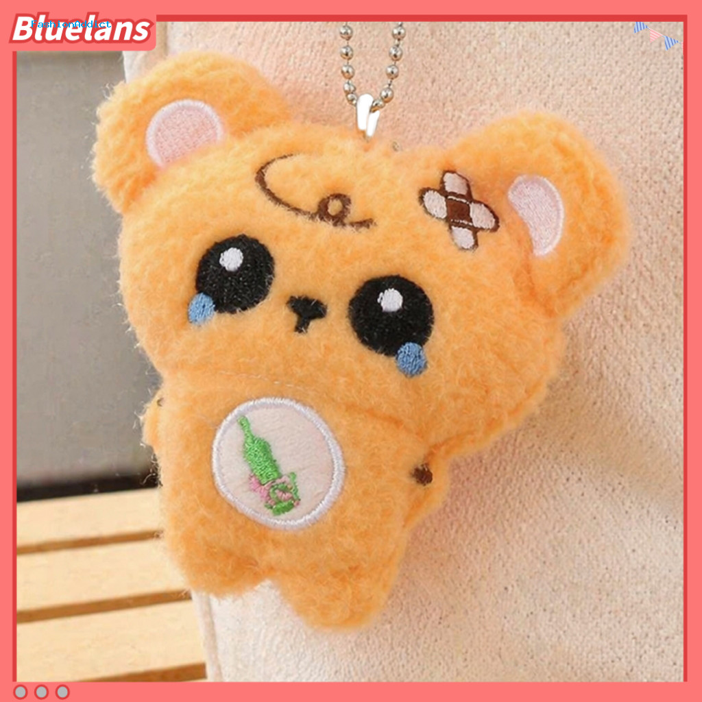 Cartoon Pendant Soft Plush Ornament Cute Keychain with Ball Chain – Dog Cat Stuffed Toy Adorable Backpack and Handbag