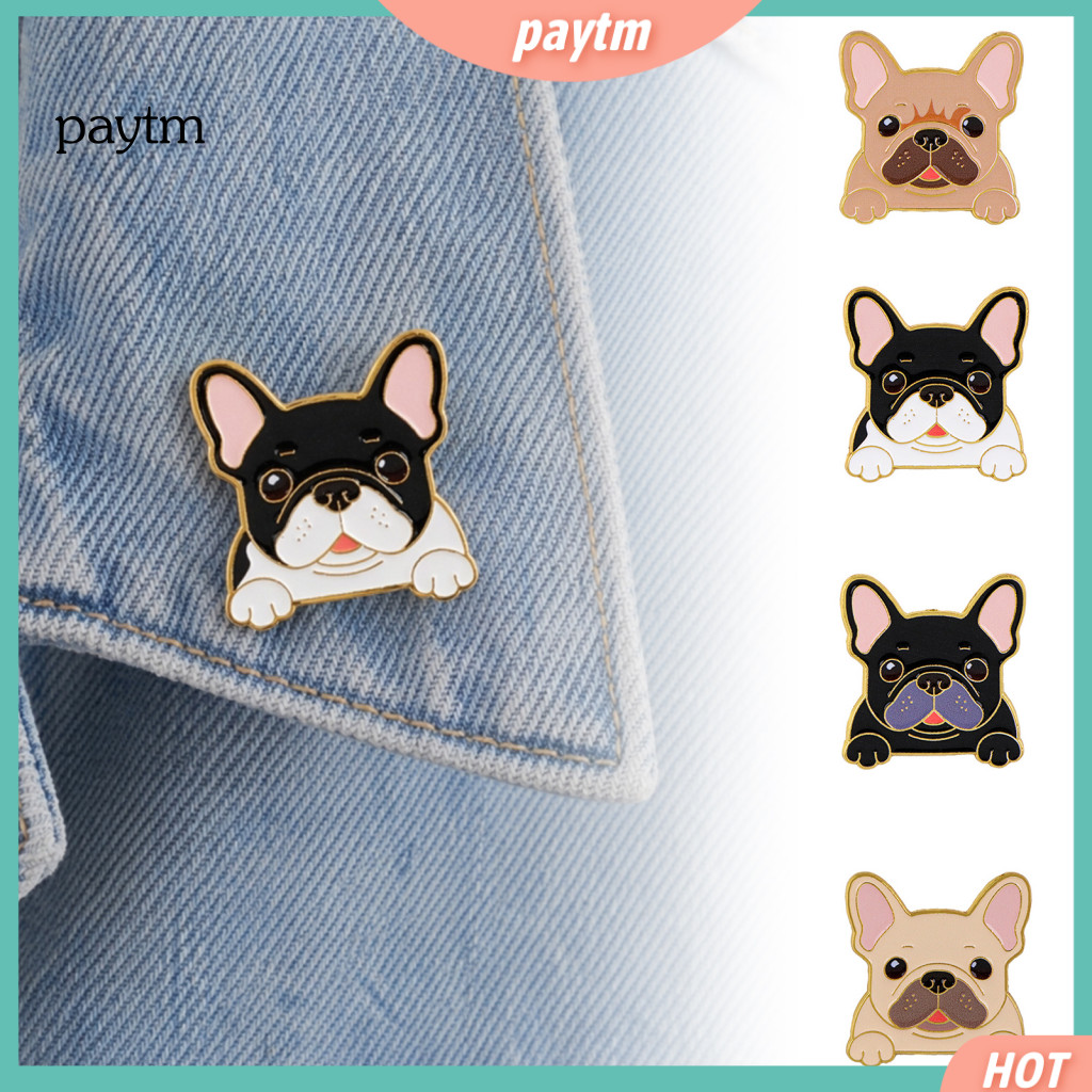 Safety Pin Brooch Dog Head Enamel Durable Scratch-resistant Lapel Badge with Strong Easy to Attach on Clothes Backpacks