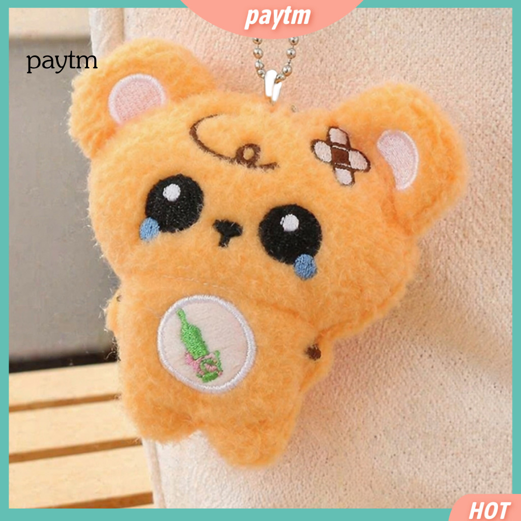 Theme Toy Cartoon Pendant Cute Plush Keychain with Ball Chain – Dog Cat Stuffed Adorable Backpack and Handbag Charm fo