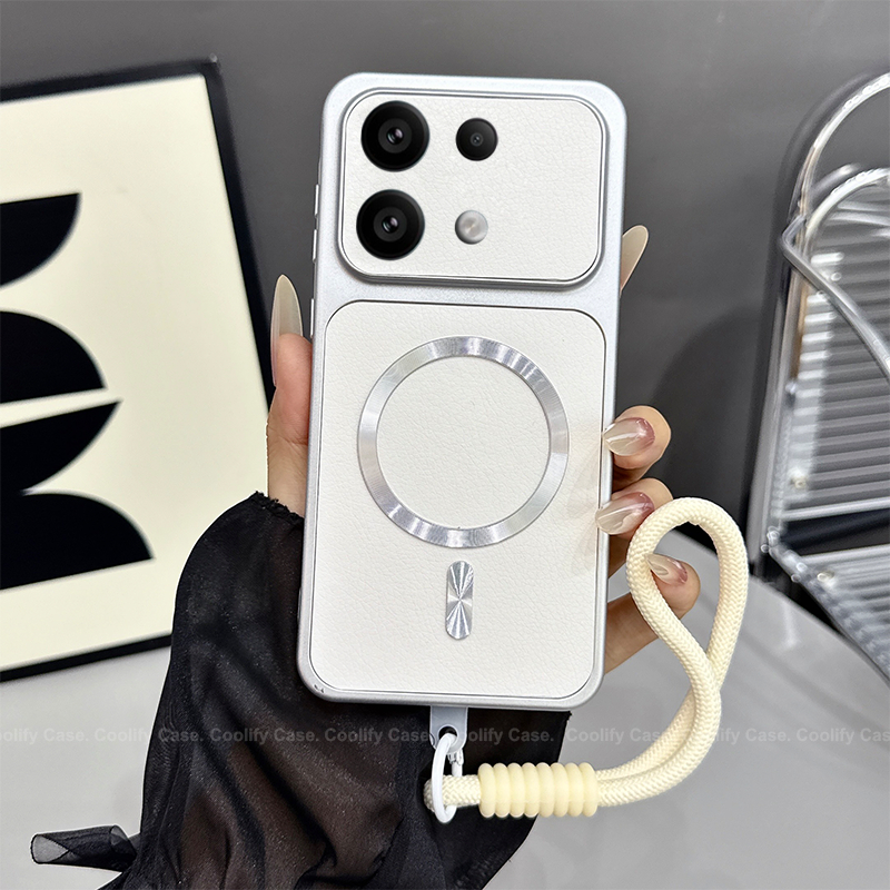 Para infinix Nota 30 5G 4G Quente 30i 30 Jogar Hot30 Caso De Telefone Magnético Com Cordão Proteção De Couro Sedoso Emba