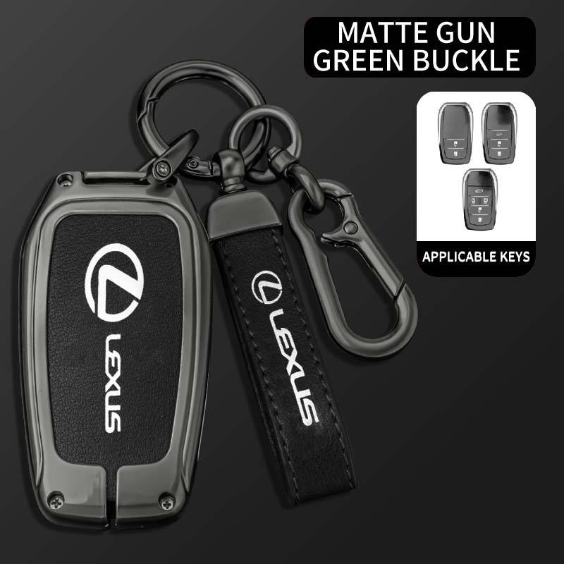 Capa De Chave De Couro De Liga De Zinco À Prova De Choque Para Lexus NX RX ES LX UX Multi Botões Smart Remote Key Cover