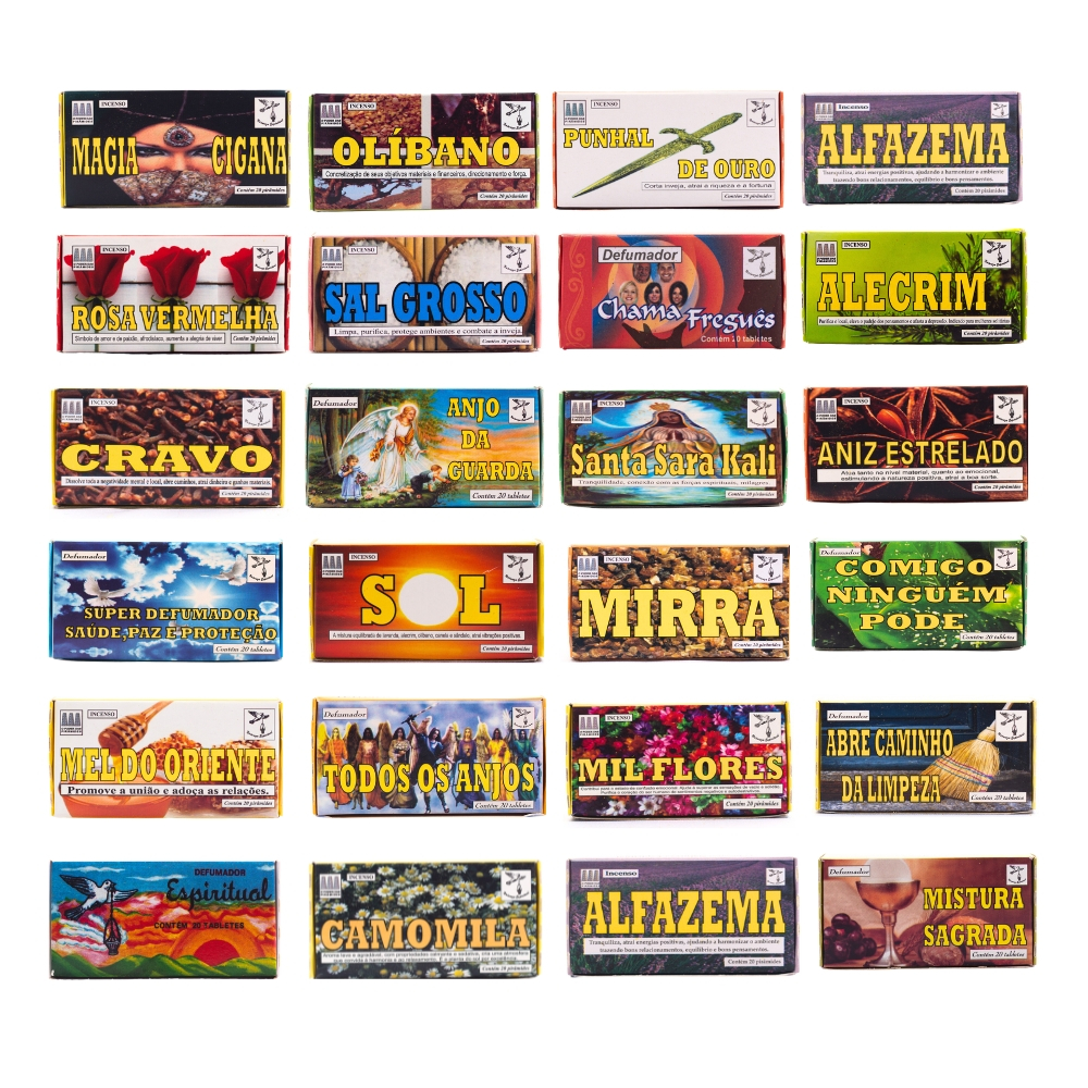 Defumador 200 Tabletes Natureza Espiritual - Kit 10 Caixas Sortidas