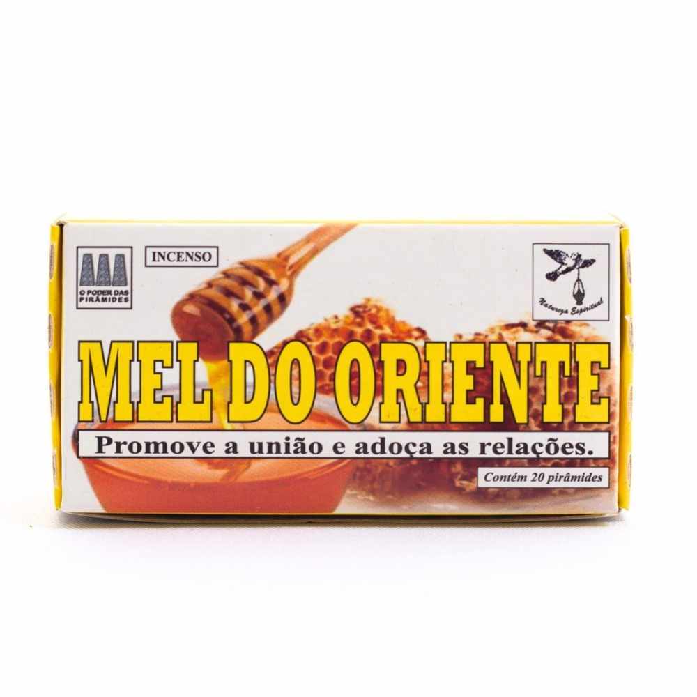 Defumador Mel Do Oriente Incenso Natureza Espiritual Caixa 20 Pirâmides - Adoça Relações