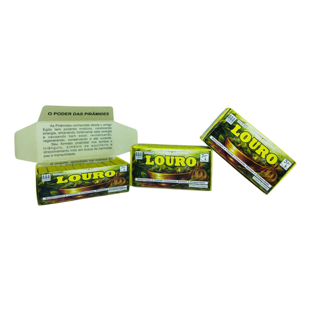 3 Caixas Defumador Natureza Espiritual - Louro (Abundância) 60 Tabletes