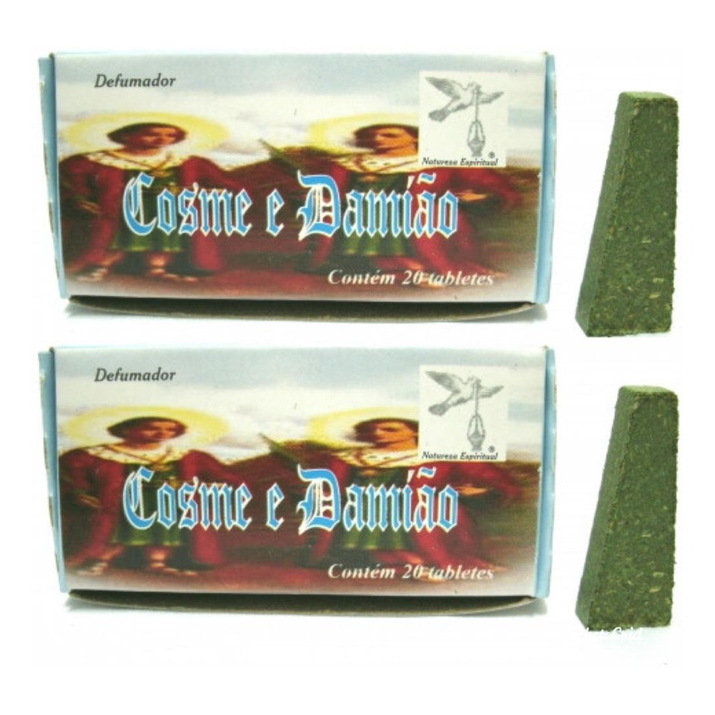 2 Caixas De Defumador Natureza Espiritual - Cosme E Damião
