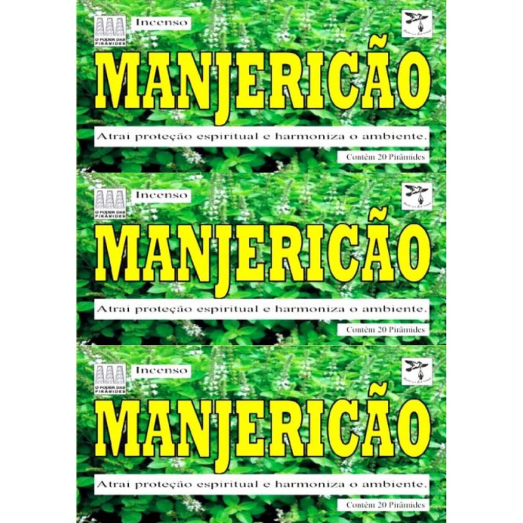 3 Caixas De Defumador Natureza Espiritual - Manjericão