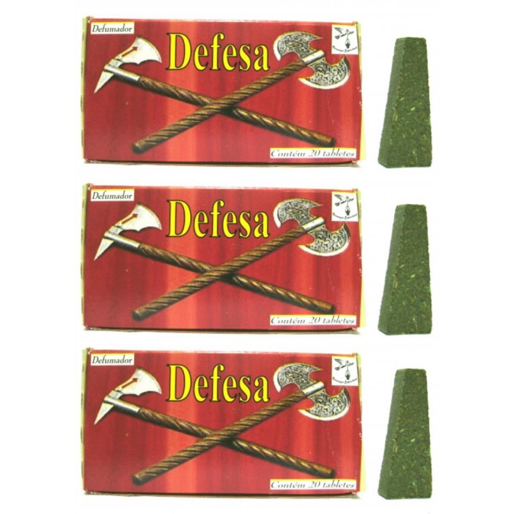 3 Caixas Defumador Natureza Espiritual Defesa - 60 Tabletes