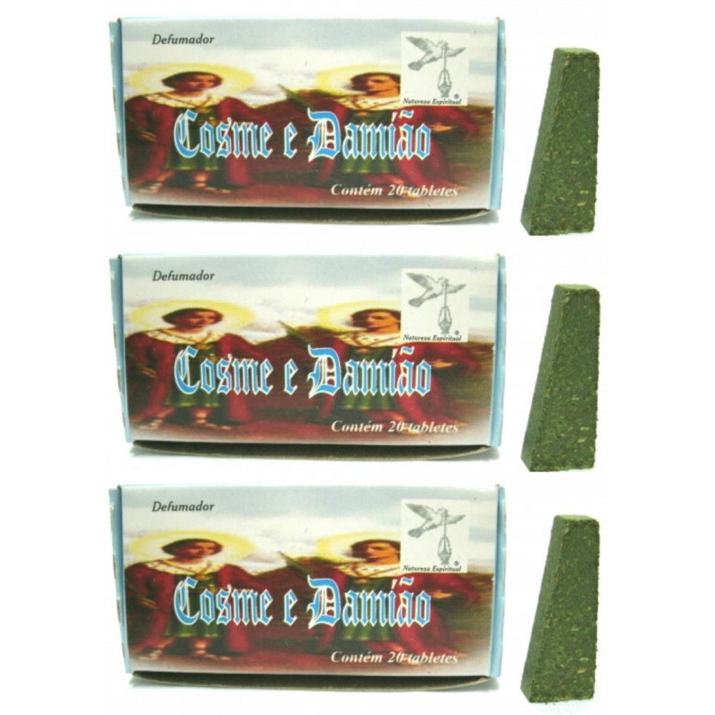 3 Caixas De Defumador Natureza Espiritual - Cosme E Damião