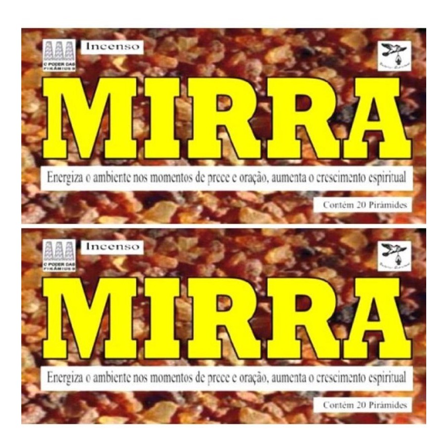 2 Caixas De Defumador Natureza Espiritual Mirra- 40 Tabletes