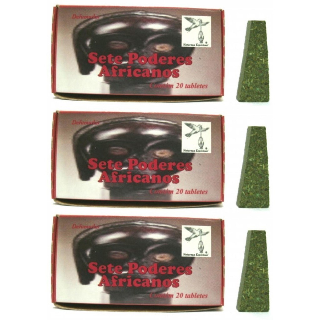 3 Caixas Defumador Natureza Espiritual - 7 Poderes Africanos
