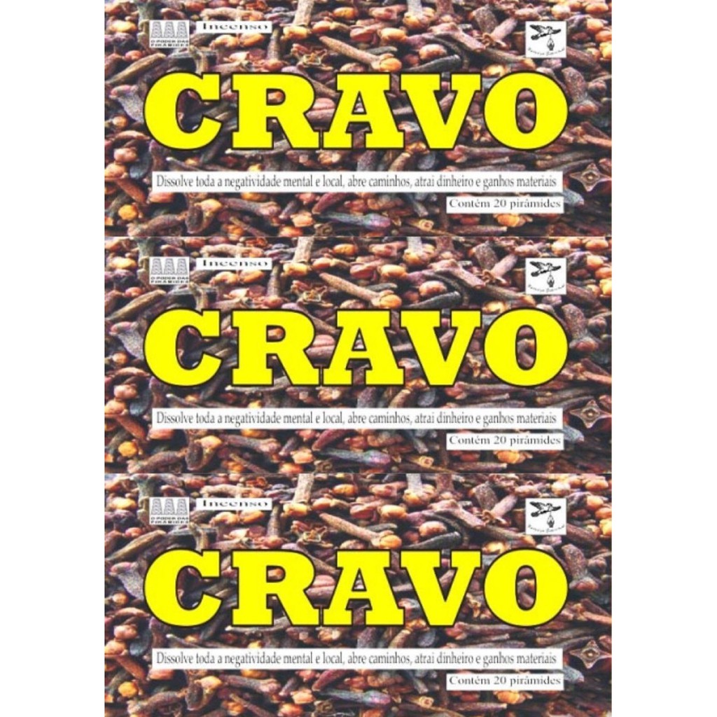 3 Caixas De Defumador Natureza Espiritual Cravo- 40 Tabletes