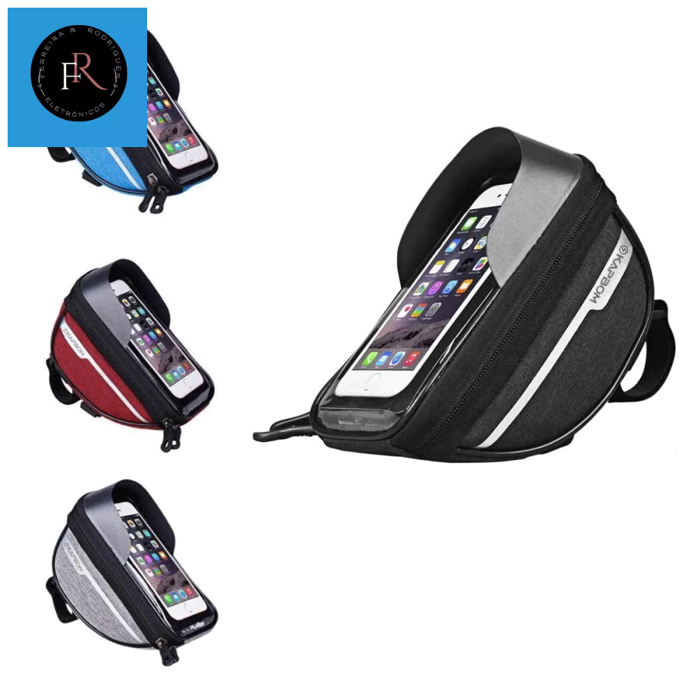 Bolsa Guidão Bicicleta Bike Impermeável Com Suporte Celular 6.5 Polegadas Kapbom KA-C520