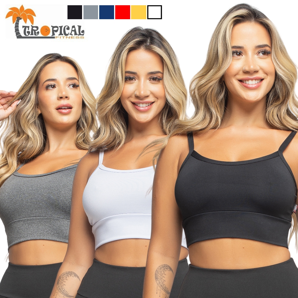Kit 3 Top Alcinha Fina Sem Bojo Fitness Esportivo Academia Dia A Dia Feminino Básico Confortável