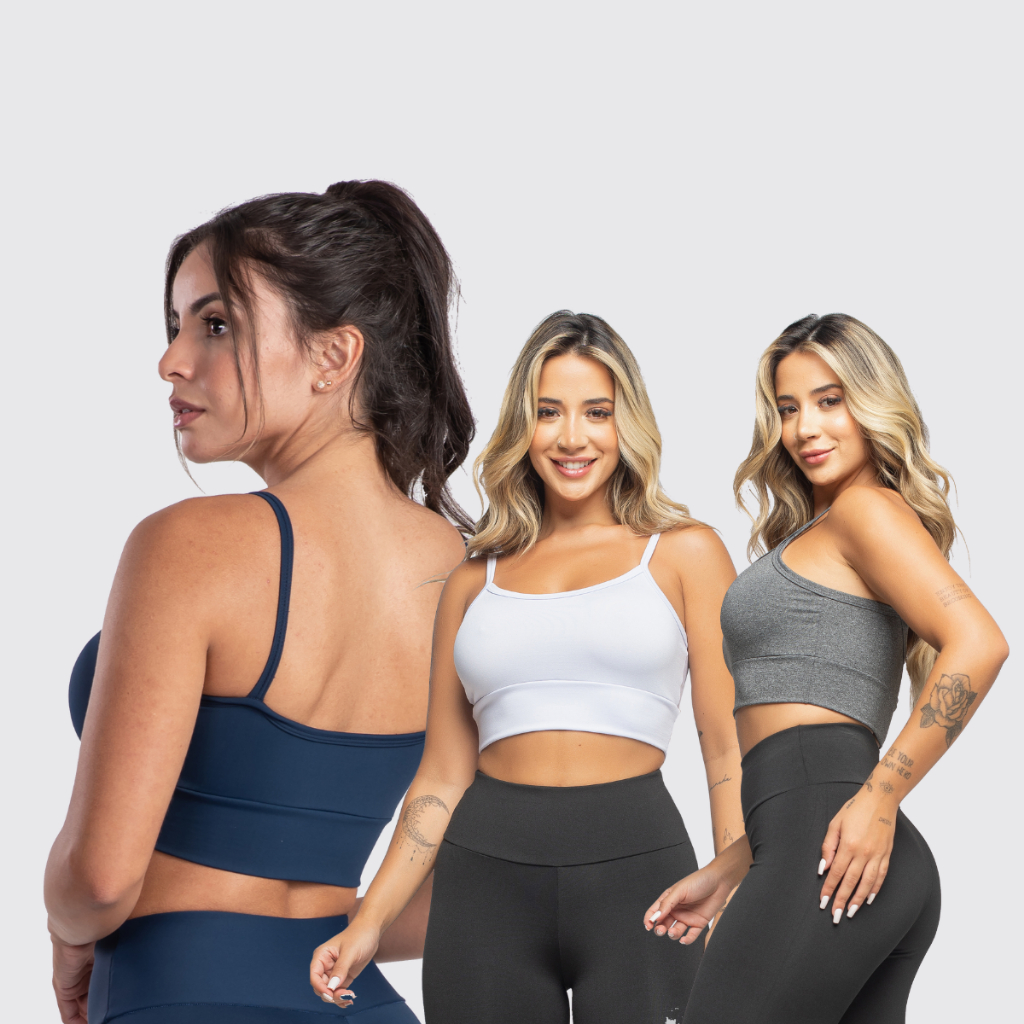 Kit 3 Top Alcinha Fina Sem Bojo Fitness Esportivo Academia dia a dia Feminino Basico Confortavel