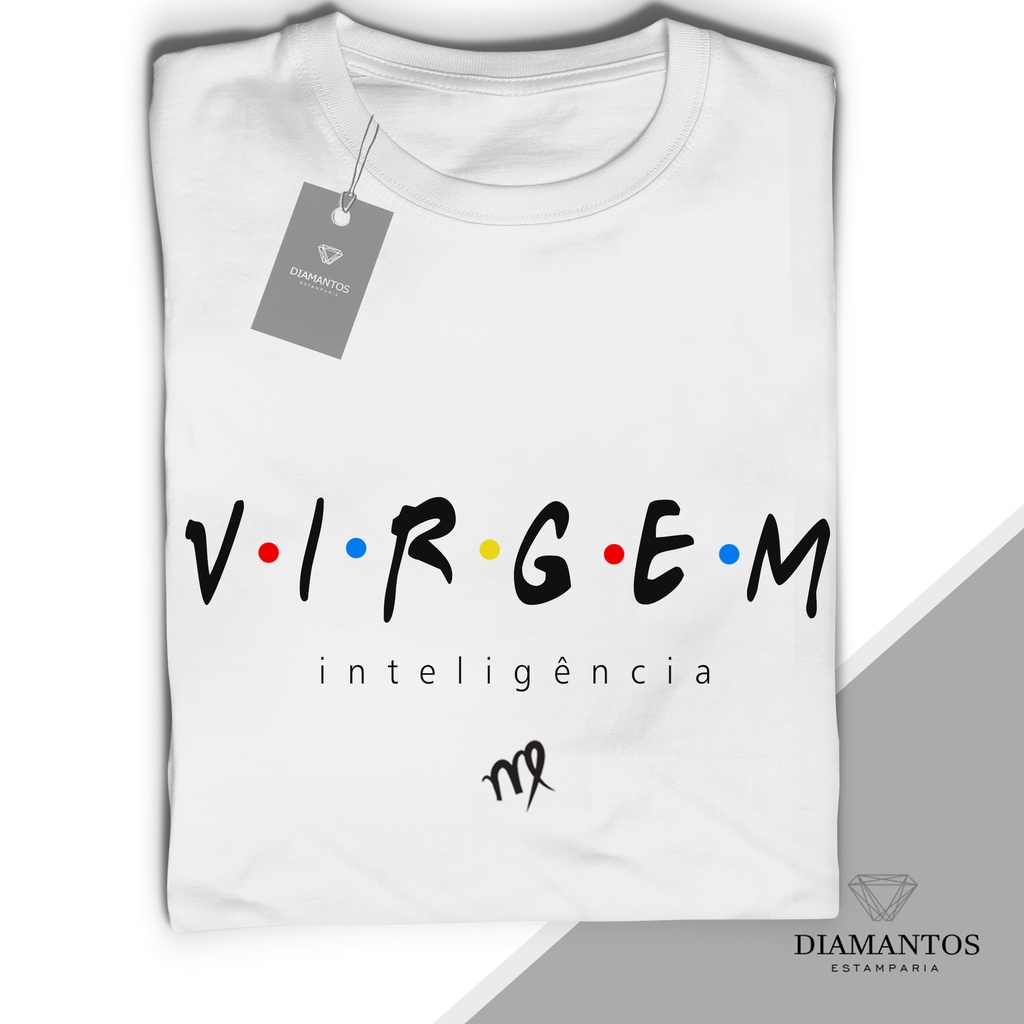 Camiseta T- Shirt Signo Virgem Unissex e Babylook Malha em Elastano