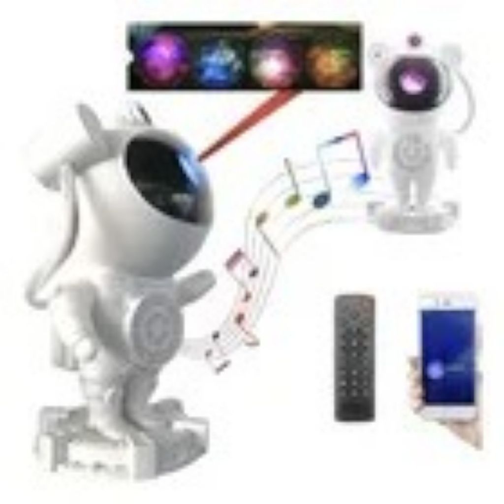 PROJETOR DE LUZ BLUETOOTH ASTRONAUTA COM CONTROLE B-MAX BM-F997