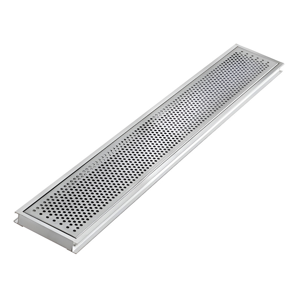 Grelha Ralo Linear Perfurada 12,5x50 Inox Água Pluvial
