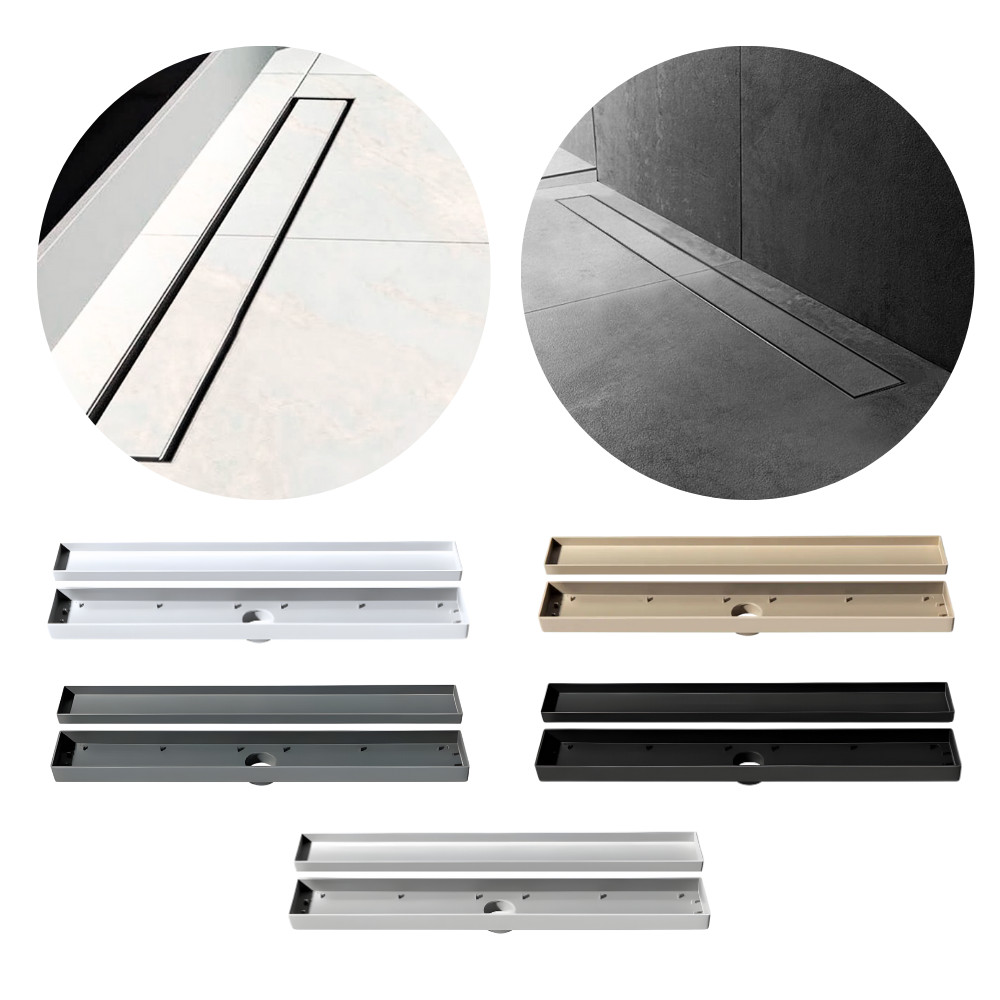 Ralo Oculto Linear 5x50 Invisível Banheiro Varanda Discreto Banheiro Área de Serviço