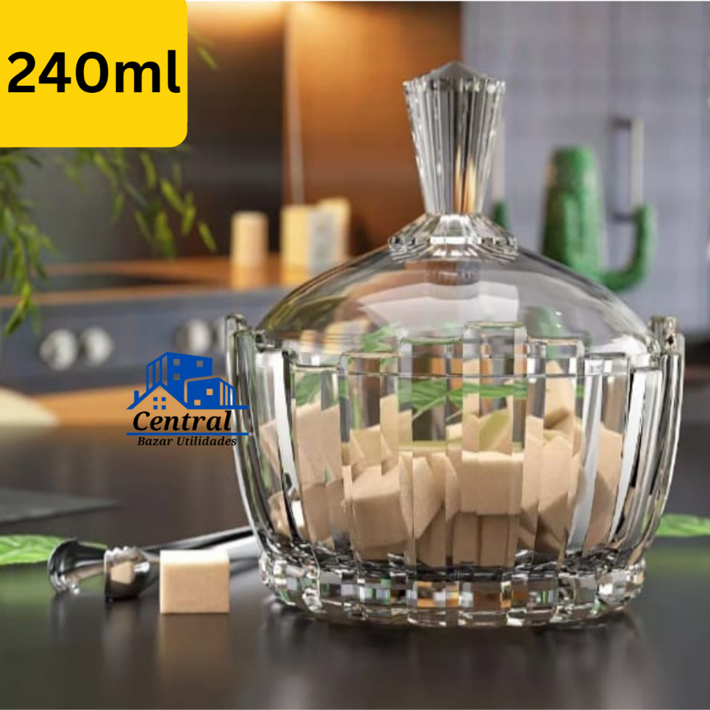 Potiche Decorativo 240ml Bomboniere De Vidro Com Tampa Multiuso Decoração