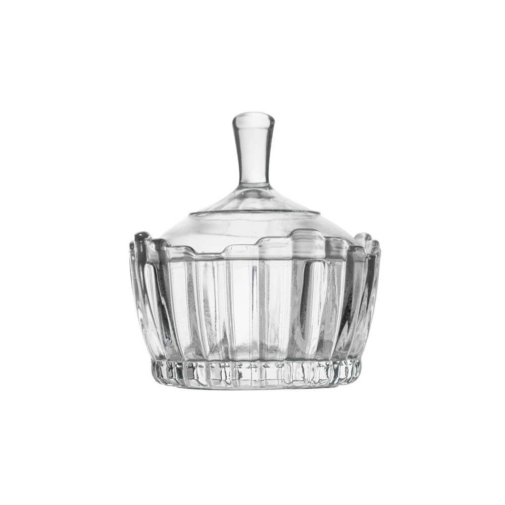 Potiche Bomboniere de Vidro Milan 240ml P/ Decoração e Armazenamento