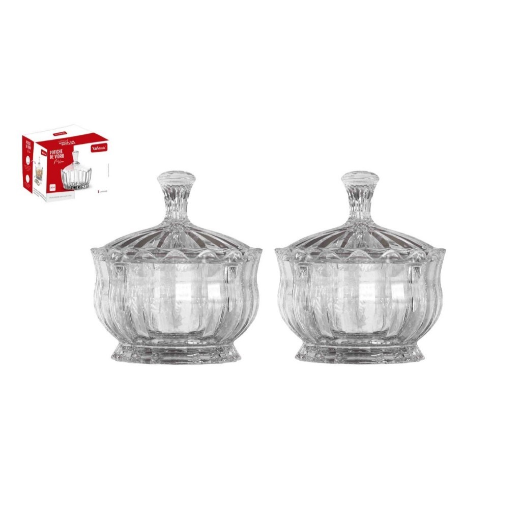 Bomboniere de Vidro 240ml – Decoração Elegante e Organizada Potiche Premium Casa Cozinha