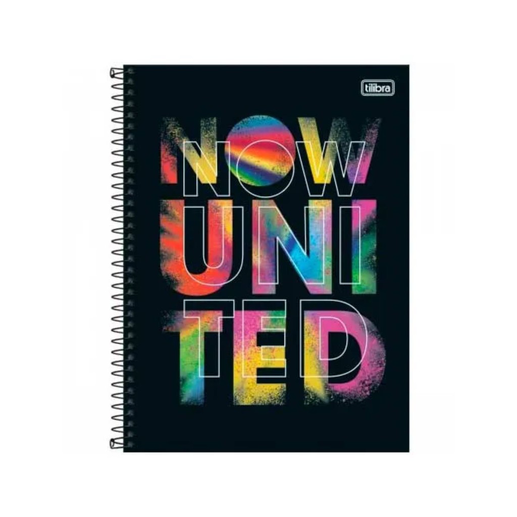 Caderno Capa Dura 10 Mat‚rias Now United 160 Folhas Espiral