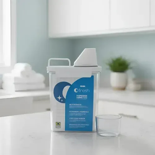 Kit 2 Dispenser Porta Detergente Lavanderia 1,5l C/medidor