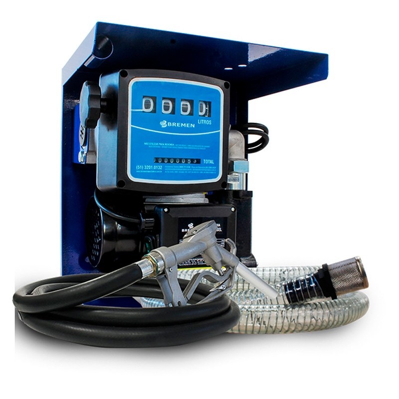 Kit Bomba De Abastecimento Diesel 220v C/ Medidor Bremen 8835