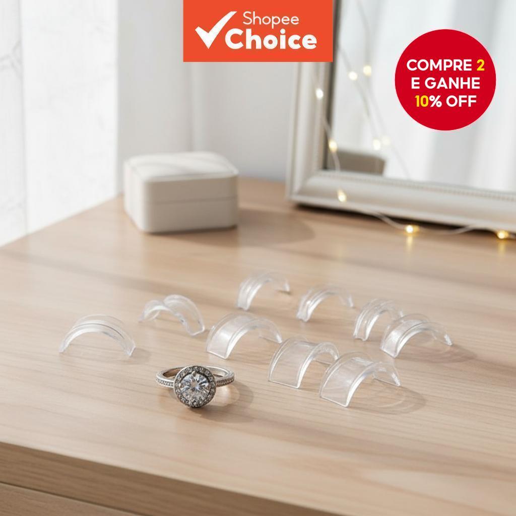 8PCS Ajustador de Tamanho de Anel Macio Espaçadores para Ajuste Confortável Redutor de Tamanho de Anel Folgado