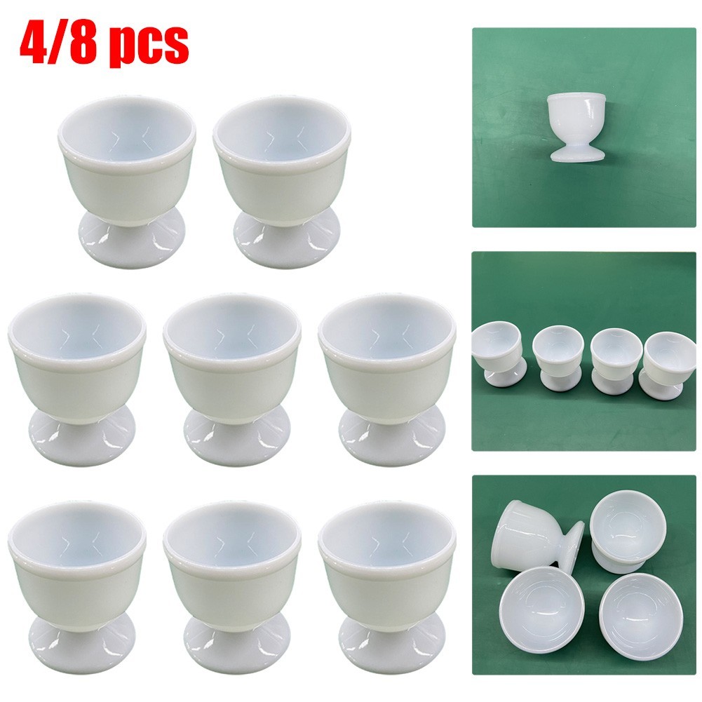 4/8pc Branco Para Suporte De Copo De Ovo Duro Macio Ovos Cozidos Suportes Copos Cozinha Café Da Manhã-Pronto