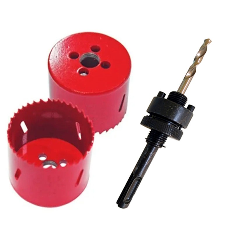 Jogo Serra Copo Bimetal Ferro 38mm Suporte Broca Piloto Sds LOTUS