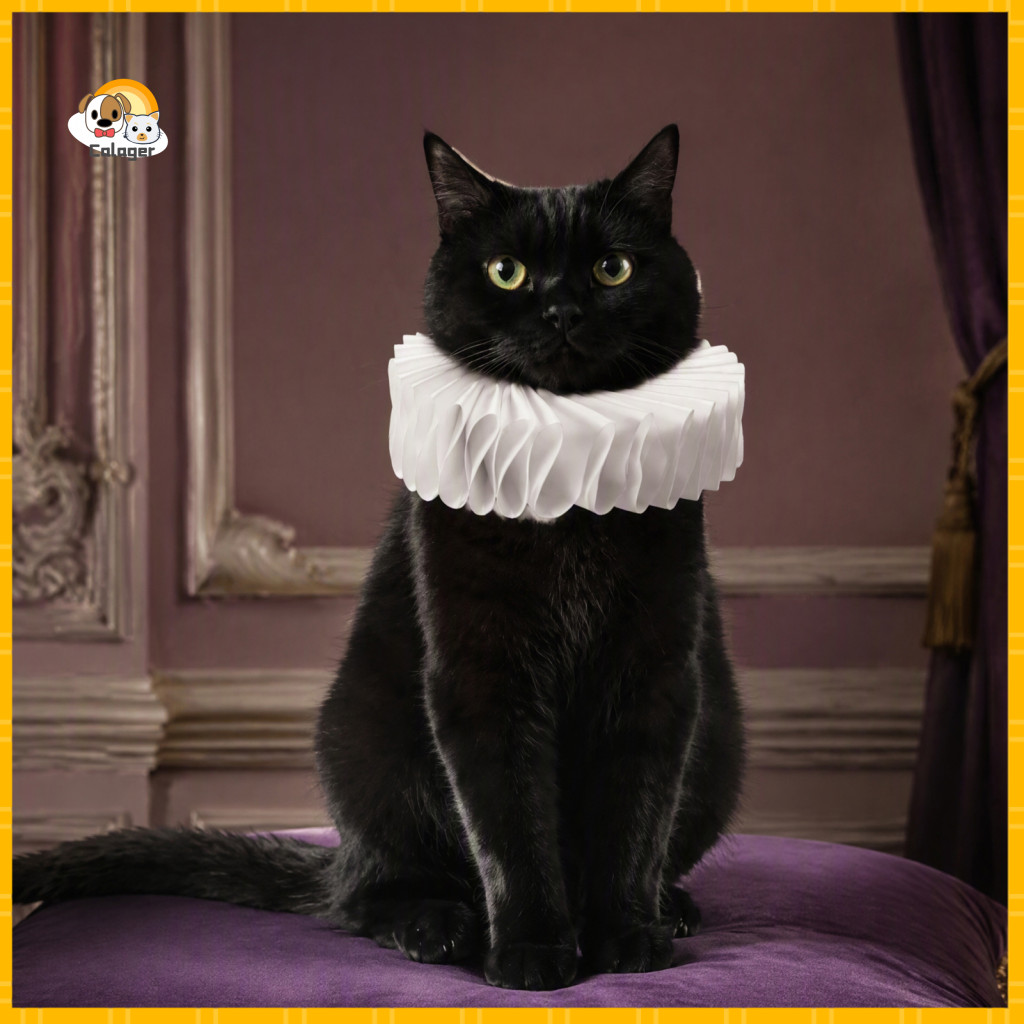 Pet Ruff Collar Adjustable Dog Cat Elizabethan Neck Ruffle for Cats Small Dogs Costume Accessory Halloween Cosplay Photo