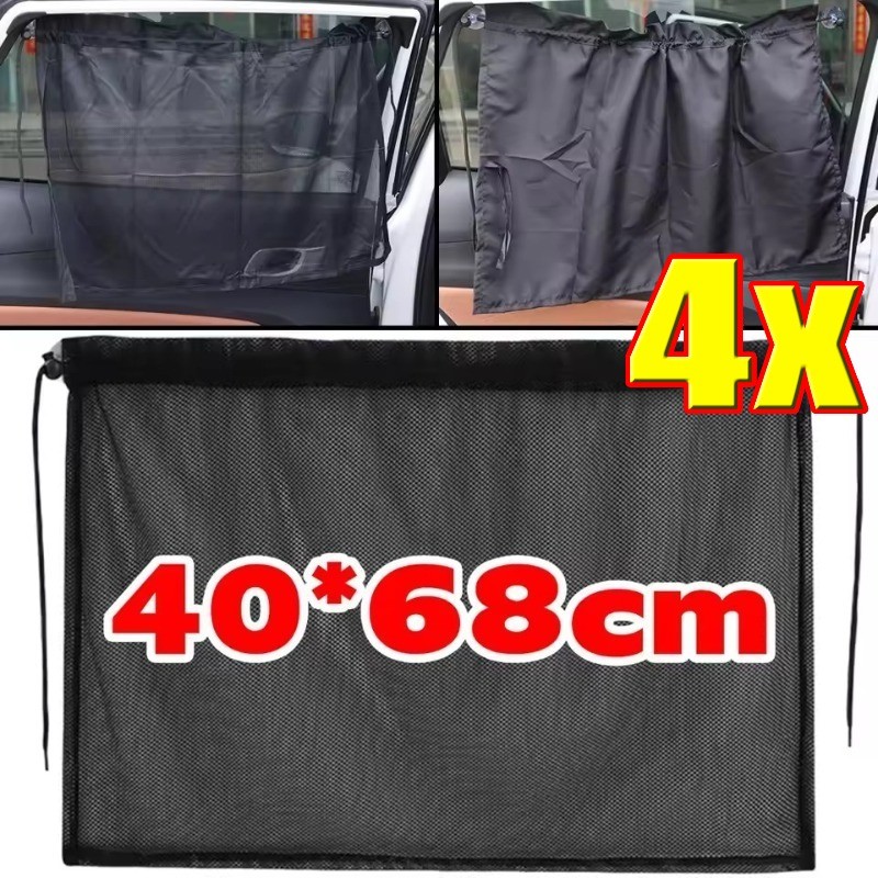 Cortinas De Proteção Solar Para Carro-Ventosa Pára-Sol Pano Blackout Com Isolamento Térmico-Cortina De Trilho Deslizante