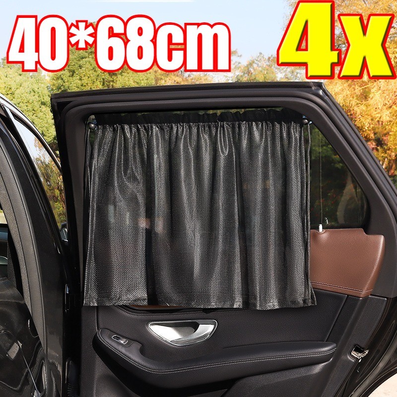 Cortinas De Proteção Solar Para Carro-Cortina De Trilho Deslizante Janela Automática-Pano Blackout Com Isolamento Térmic