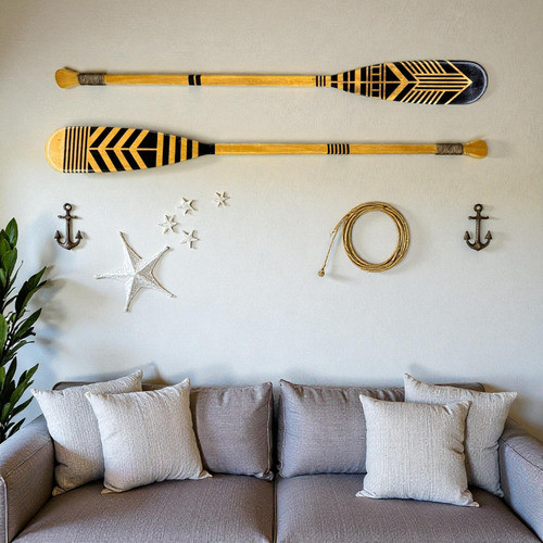 Par De  Remo Parede De Madeira Decoração - 150cm Canadense
