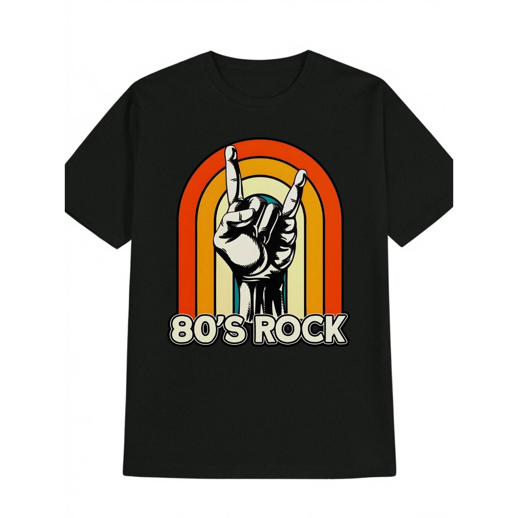 Music.Soul Camiseta Unissex 80s Rock Graphic Print Retro Vintage Estilosa Confortável Casual