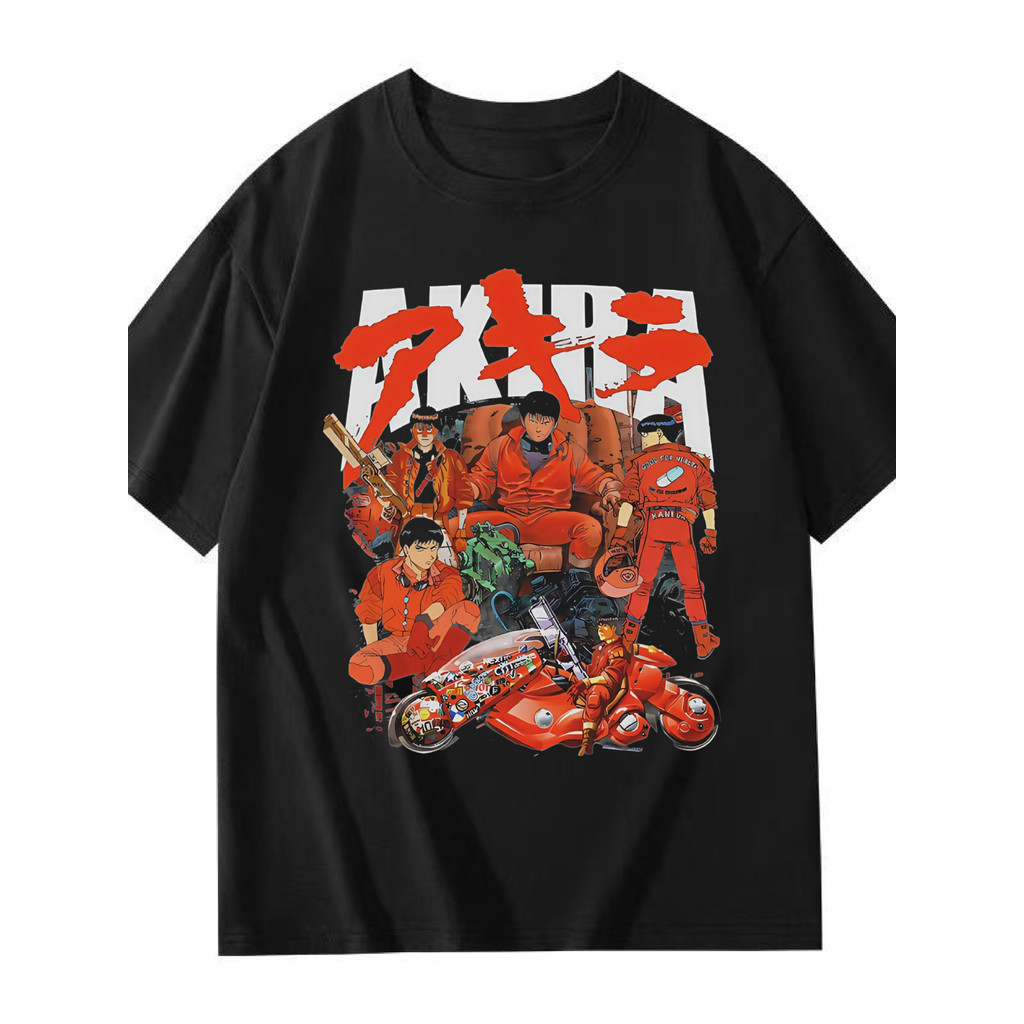 Camiseta Masculina Anime Akira Graphic Print Confortável Estilosa Divertida Casual