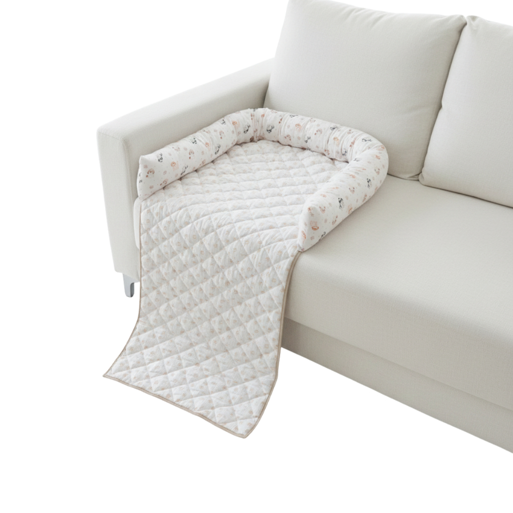 Cama Pet Protetor de Sofá Com Ziper Reforçado Estampa Neutra Para Cães de Raças Pequenas Premium