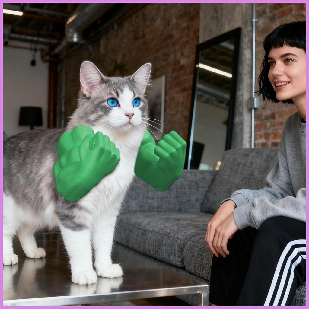 Braços De Gato Músculo Leve Halloween Silicone Prop Engraçado Brincadeira Musculares Para Festa De Animais De Estimação